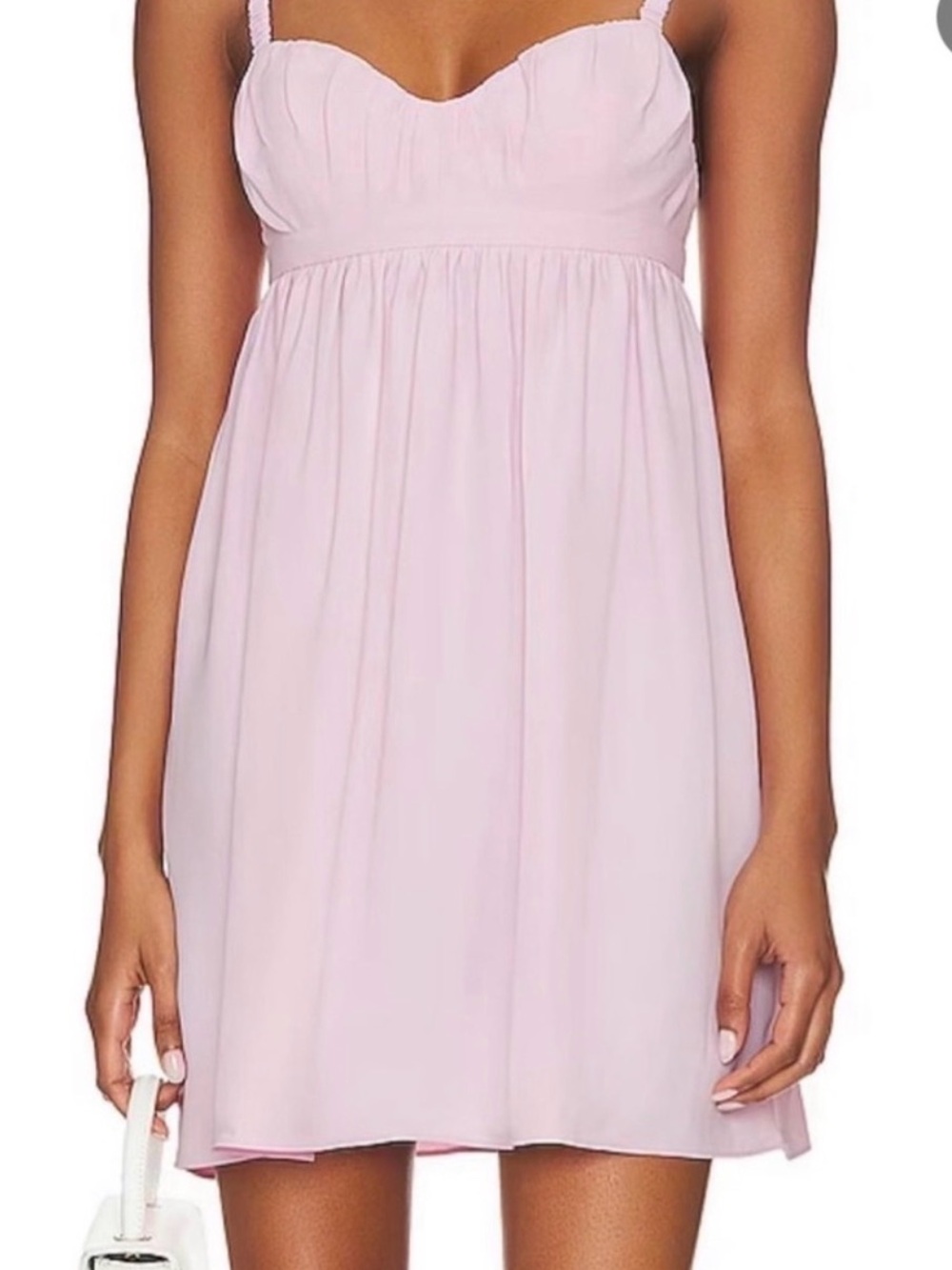 Amanda Uprichard Mischa Pink Mini Dress